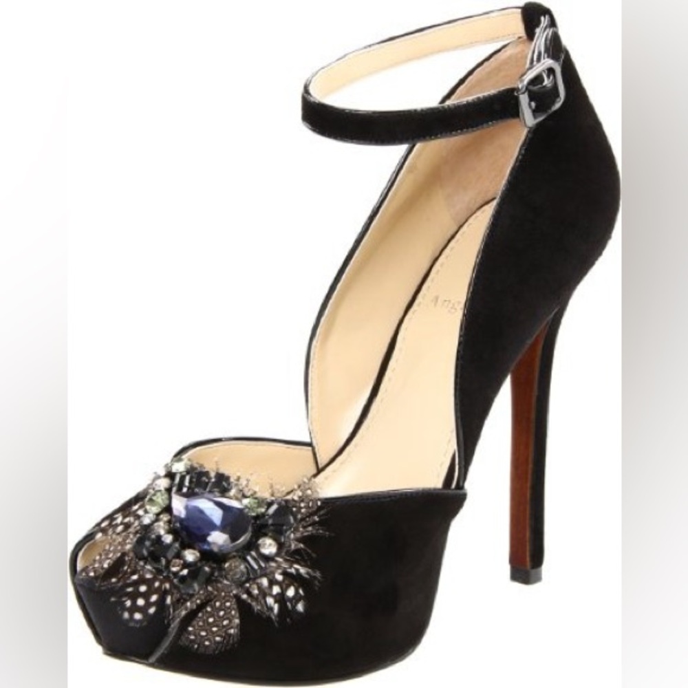 Enzo Angiolini Eathaddea Platform Stiletto Ankle Strap Pump Size 10